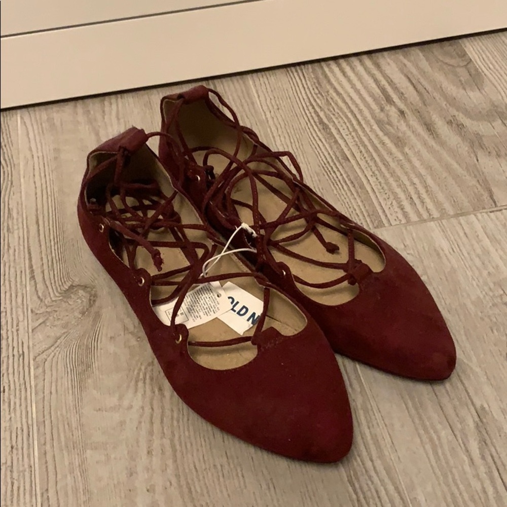 Old Navy tie up flats